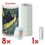 tesa Klebefilm Eco & Crystal, transparent, 8 Stck, 19 mm / 33 m inkl. Lippenpflegestift Hyaluron Lip Moisture Plus