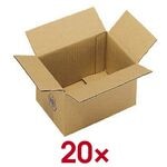 Wellpapp-Faltkartons 22,5/17,5/14,7 cm 20 St�ck