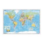 Wandkarte �ganze Welt in deutsch� 137 x 89 cm