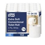 Tork Toilettenpapier Premium 4-lagig, hochweiß - 42 Rollen (7 Pack à 6 Rollen)
