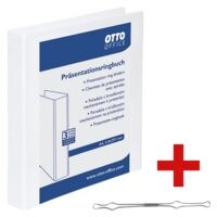 OTTO Office Präsentationsringbuch 2 Ringe, A4, Rückenbreite 37 mm inkl. Drahtspannschiene