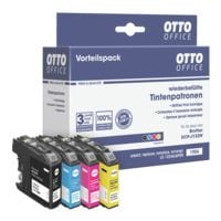 OTTO Office 4er-Set Tintenpatronen ersetzt Brother LC123BK / LC-123C / LC-123M / LC-123Y