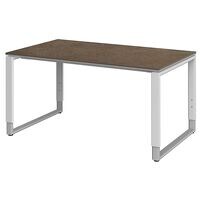 röhr Schreibtisch »Objekt Plus« 120 cm, Bügel-Fuß weiß/alufarben