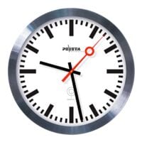 Peweta Uhren Funk-Wanduhr DCF77 mit Bahnhof-Sekundenzeiger Ø 30 cm