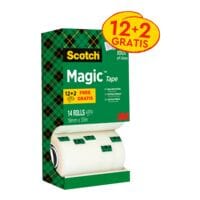 Scotch Klebeband Magic Tape 810, transparent/stark klebend, 14 Stck, 19 mm/33 m