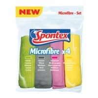 Spontex 4er-Set Mikrofaser-Tücher »Mix«