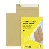 Mailmedia 25 Faltentaschen mit Steh-/Klotzboden, B4 130 g/m² ohne Fenster