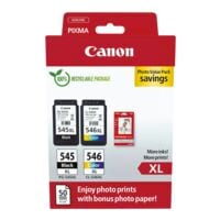 Canon Photo Value Pack: Tintenpatronen-Set PG-545XL & CL-546XL + Fotoglanzpapier Plus II