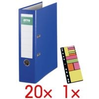 20x Ordner A4 OTTO Office Exclusive I breit, einfarbig inkl. Haftstreifen-Mix Universal auf Einhefter