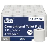 Tork Toilettenpapier Advanced 2-lagig, hochwei - 64 Rollen (8 Pack  8 Rollen)
