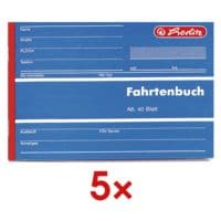 Herlitz 5x Formularbuch (A6 quer) »Fahrtenbuch«