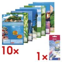 Brunnen 10x Zeichenblock inkl. 12er-Pack Holz-Buntstifte