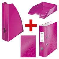 Leitz Bro-Set LEITZ WOW 5277 (Stehsammler, Briefkorb, Notizbuch und Ordner)