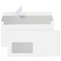 Briefumschlge Steinmetz Umschlagbox, DIN lang+ 80 g/m mit Fenster, haftklebend - 700 Stck