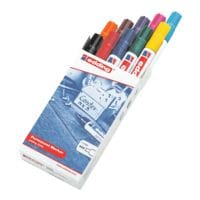 edding Permanent-Marker 3300 - 10-Farben-Box - Keilspitze, Strichstrke 1,0  - 5,0 mm (XB)