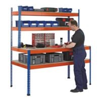 SCHULTE Lagertechnik Werkbank »18000-A2« 245 x 198,1 cm mit Regal