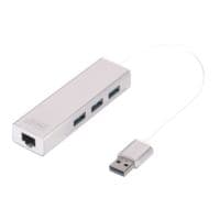 Digitus USB 3.0 Hub mit Gigabit LAN-Adapter 3-Port DA-70250-1