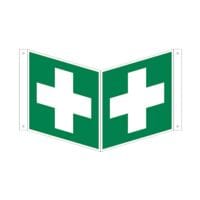 Marahrens Sicherheitskennzeichen Erste Hilfe [E003] Nasenschild 15 x 0,1 x 15 cm