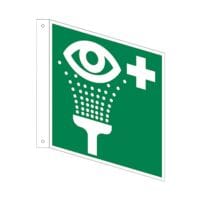 Sicherheitskennzeichen »Augenspüleinrichtung [E011]« Fahnenschild 15 x 0,1 x 15 cm