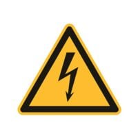 Sicherheitskennzeichen Warnung vor elektrischer Spannung [W012] 20 x 20 cm