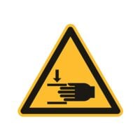 Sicherheitskennzeichen Warnung vor Handverletzungen [W024] 20 x 20 cm