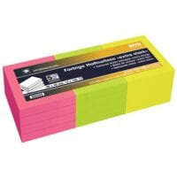 12x OTTO Office Premium Haftnotizblock extra stark 5,0/4,0 cm, 1200 Blatt gesamt, farbig sortiert