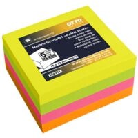 OTTO Office Premium Haftnotizwürfel extra stark 7,5/7,5 cm, 400 Blatt gesamt, farbig sortiert