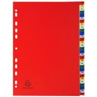 20x Exacompta Register, A4, 1-31 31-teilig, mehrfarbig, Kunststoff