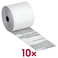 Paylogics 10er-Pack Thermo-Kassenrollen 57 mm / 25 m