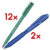 12x Tintenroller Pentel Ball Fine Point R50 0,4 mm inkl. 2x Kugelschreiber �BX-440�