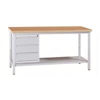 Grkan Werkbank - 120 cm breit mit 2+1 Schben
