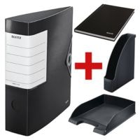 Starter-Set »LEITZ Solid« (Ordner, Notizbuch, Stehsammler und Briefkorb)