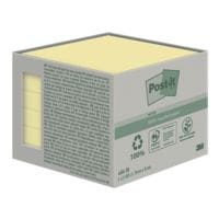 Post-it Notes (Recycle) Haftnotizblock Recycling 7,6 x 7,6 cm, 600 Blatt gesamt, gelb