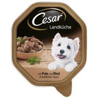 Cesar Nassfutter »Landküche«  mit Pute und  Rind in Sauce (1x 150 g)