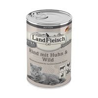 LandFleisch Nassfutter »Cat Kitten Pastete Rind mit Huhn und Wild« (400 g)