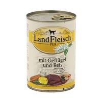 LandFleisch Nassfutter »Pur« mit  Geflügel, Reis und  Frischgemüse (1x 400 g)