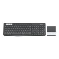 Logitech Kabellose Tastatur mit Smartphone-Halterung K375s Multi-Device