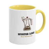 Kaffeebecher mit Ihrem Logo 300 ml hellgelb
