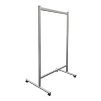Franken Nies- und Spuckschutz Trennwand mit Rollen Sicherheitsglas 123 x 62 x 178 cm