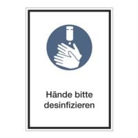 Aufkleber / Hinweisschild »Hände desinfizieren« 21 x 29,7 cm, 10 Stück