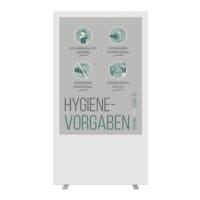 Paperflow Trennwand »Easyscreen« mit Info-Motiv »Hygiene-Vorgaben« 94 x 39 x 174 cm