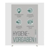 Paperflow Trennwand »Easyscreen« mit Info-Motiv »Hygiene-Vorgaben« 160 x 39 x 174 cm