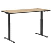 Mbelpartner Schreibtisch hhenverstellbar (elektrisch) Country 160 cm, T-Fu schwarz