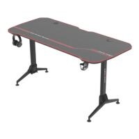 DXRacer Schreibtisch höhenverstellbar (mechanisch) »Gaming Desk ULTRA« 160 cm, T-Fuß schwarz