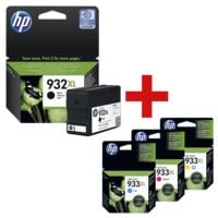 HP Tintenpatronen-Set HP 932XL + HP 933XL, schwarz, cyan, magenta, gelb - CN053AE / CN054AE / CN055AE/ CN056AE
