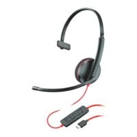 Plantronics Headset »Blackwire C3210« monaural USB-C schwarz / rot