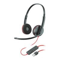 Plantronics Headset »Blackwire C3220« binaural USB-A schwarz / rot