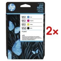 HP 2x Tintenpatronen-Set HP 950 - HP 951 Multipack, cyan, magenta, gelb, schwarz - 6ZC65AE