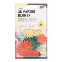 folia 5x 30er-Set 3D Papier-Blumen »Pastell«