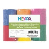 HEYDA 5x 6er-Pack Krepppapier-Rollen, 50 x 100 cm